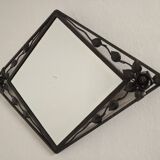 Bevelled wrought iron mirror