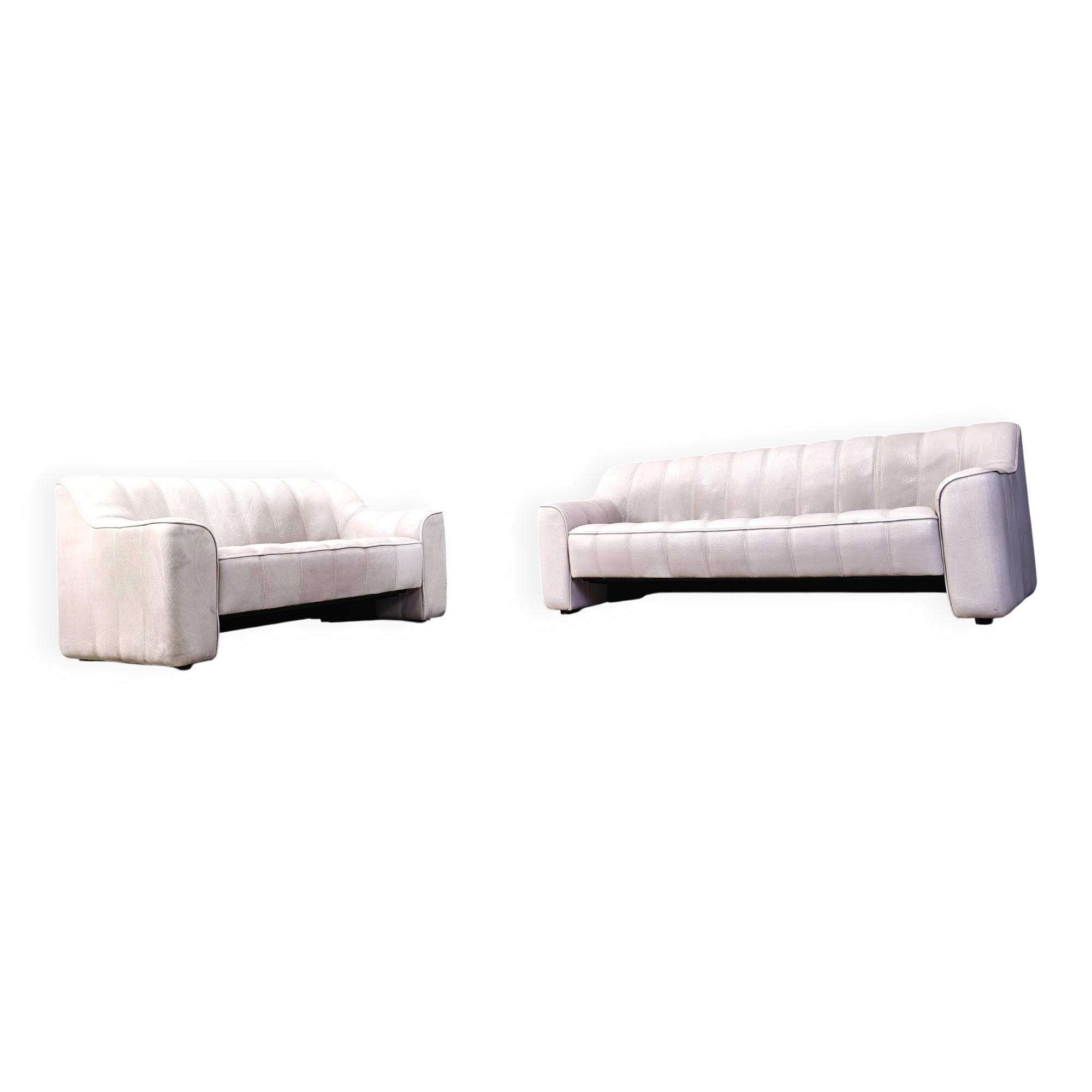 Vintage neck leather sofas DS44 by Desede, 1970s