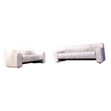 Vintage neck leather sofas DS44 by Desede, 1970s