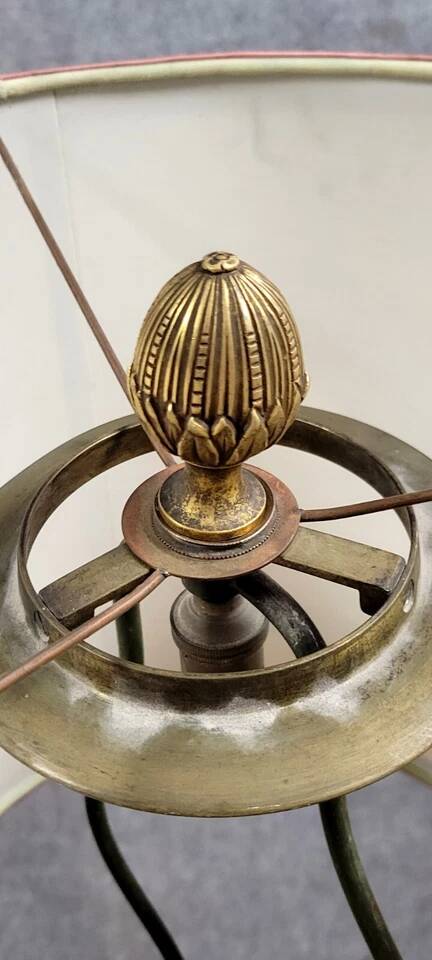 Louis XVI style floor lamp in lacquered and gilded wood circa 1880