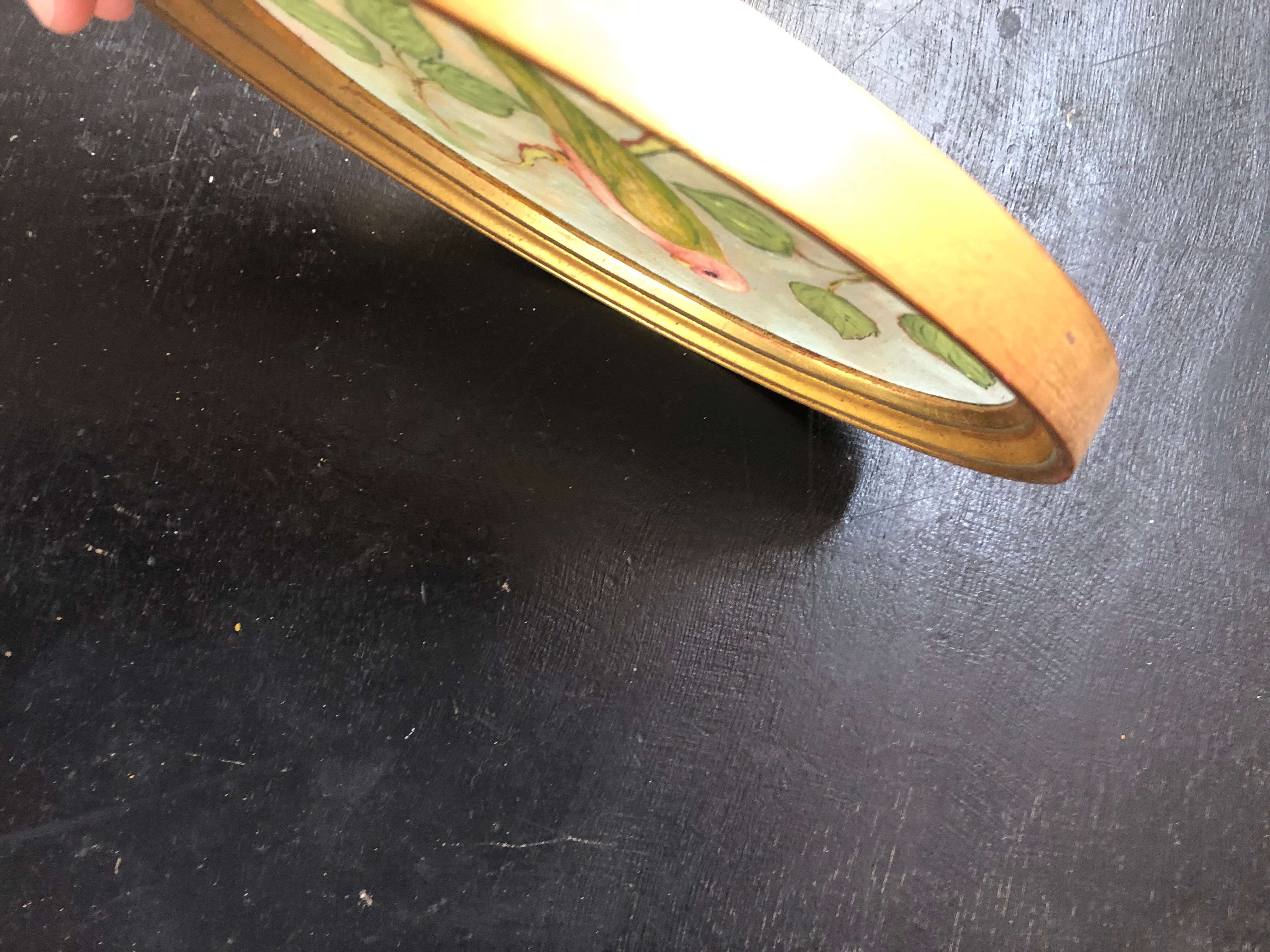 Golden frame and bird painting