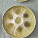 Lot of 8 vintage oyster plates moulin des loups - sage green - fran