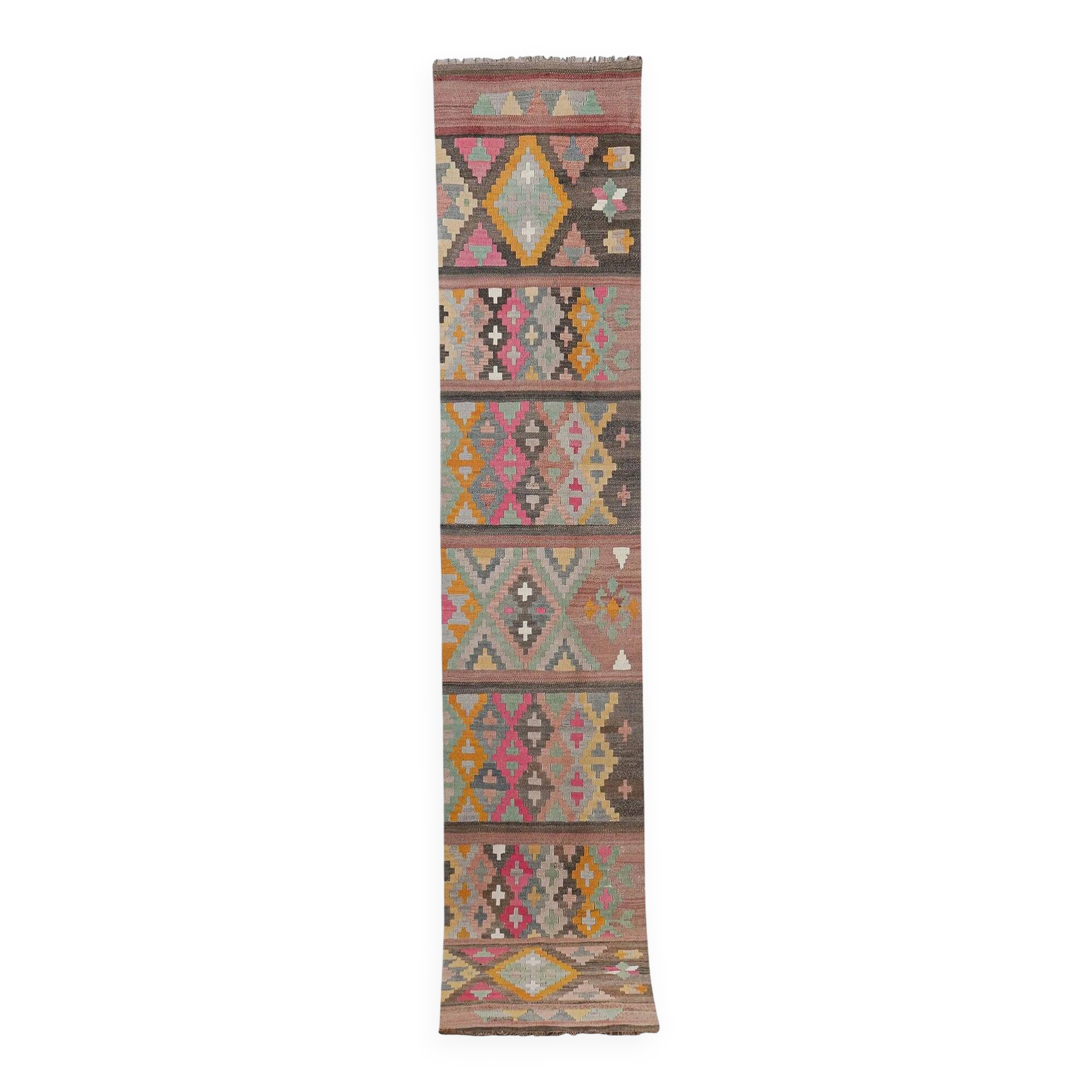 Vintage Turkish hallway rug 72x384 cm
