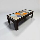 Vintage ceramic coffee table with rounded corners