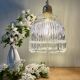 Suspension globe vintage en verre