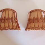 Pair of bamboo sconces