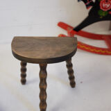 Turned wooden stool