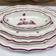 Old oval dish Gien model Paysages roses 1960 1971