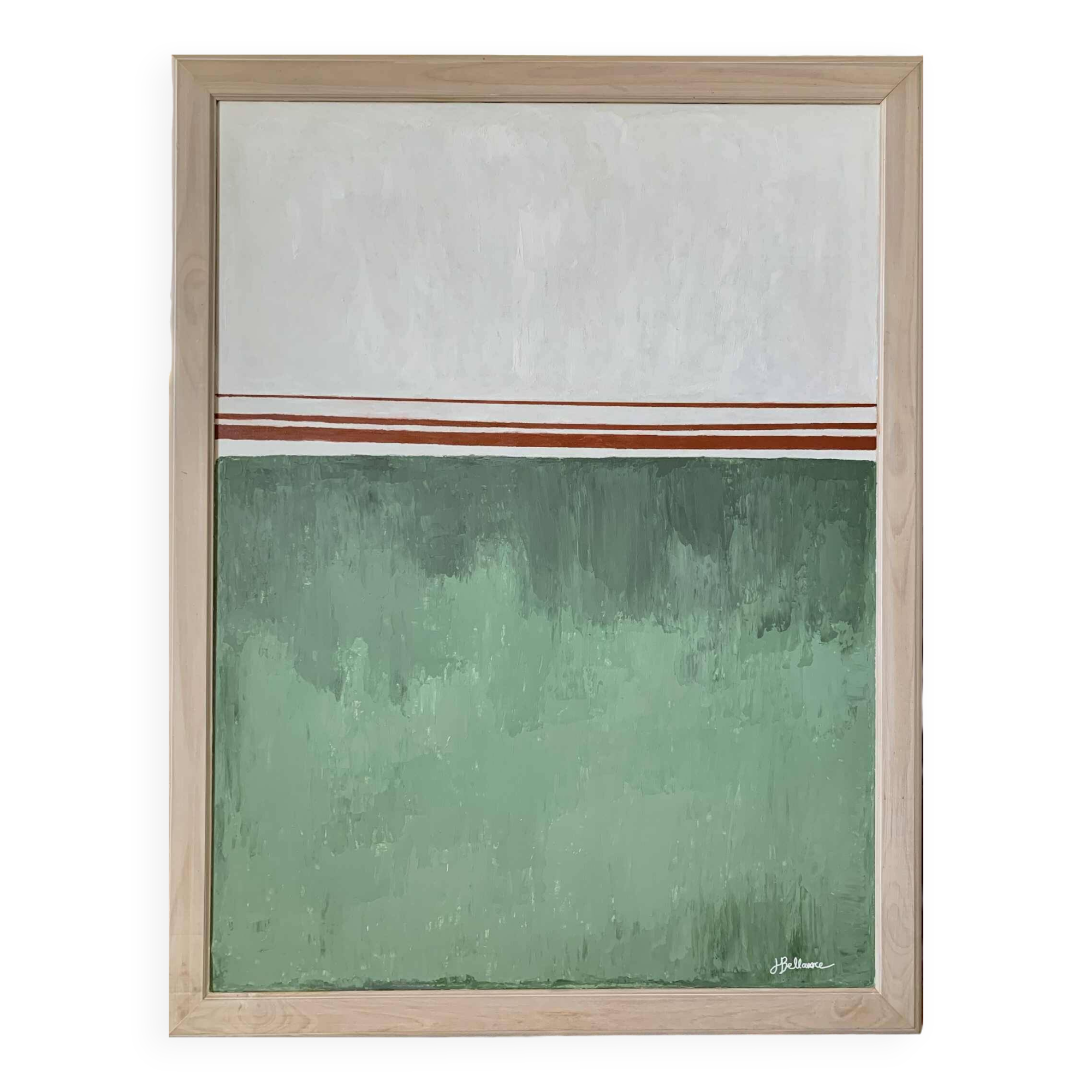 Abstract painting between two worlds