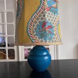 lampe en céramique bleue 1970