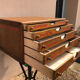 Craft furniture: display of old stationery for Cansons Papers.  50s