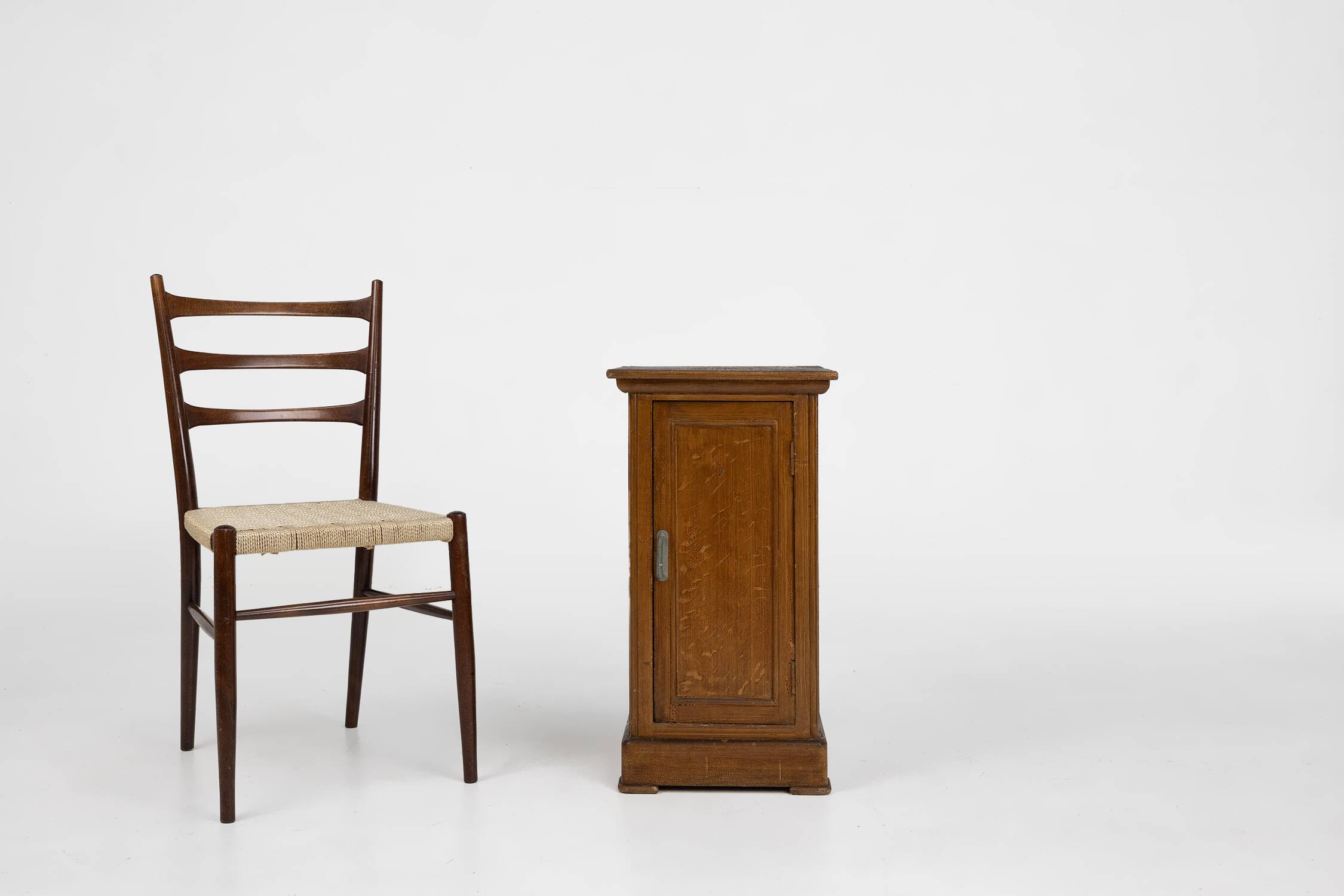 French Art Deco nightstand in varnished wood, ca. 1930