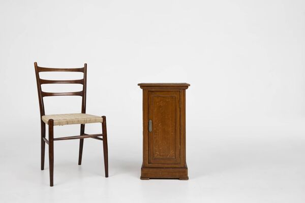 Table de chevet Art Déco française en bois verni, vers 1930