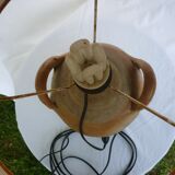 Jar mounted in vintage lamp 70's