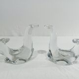 Pair of crystal candlesticks