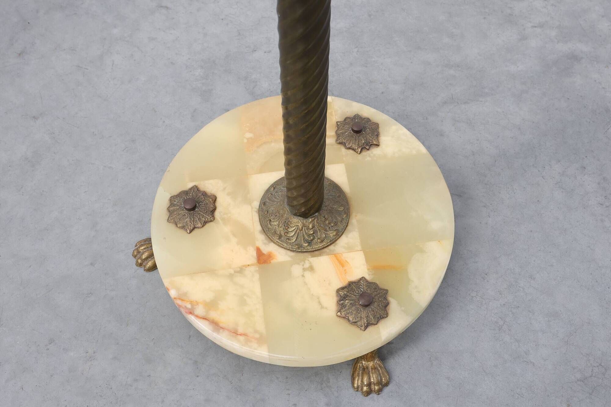 Napoleon III style copper and onyx marble coat stand, France, early 20th ce