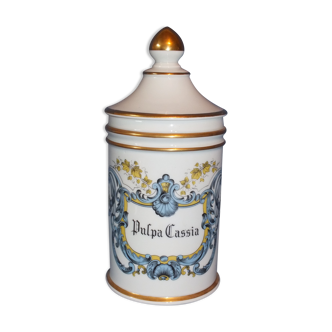 Pharmacy pot, porcelain apothecary Pulpa Cassia