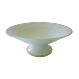 Gold-leated white Paris porcelain plate