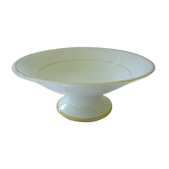 Gold-leated white Paris porcelain plate
