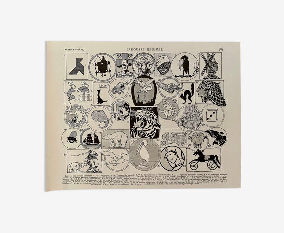 Lithographie sur les insignes automobiles de 1921