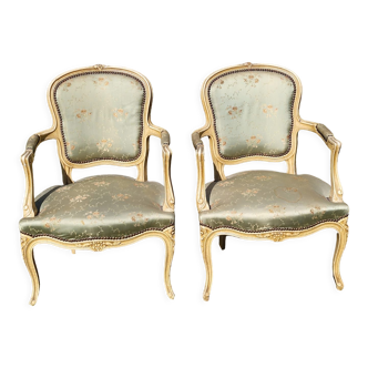Louis xv cabriolet armchairs