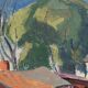 Original Swedish Oil On Canvas – “Red Barns” By L. Wuariner – Vintage & Framed