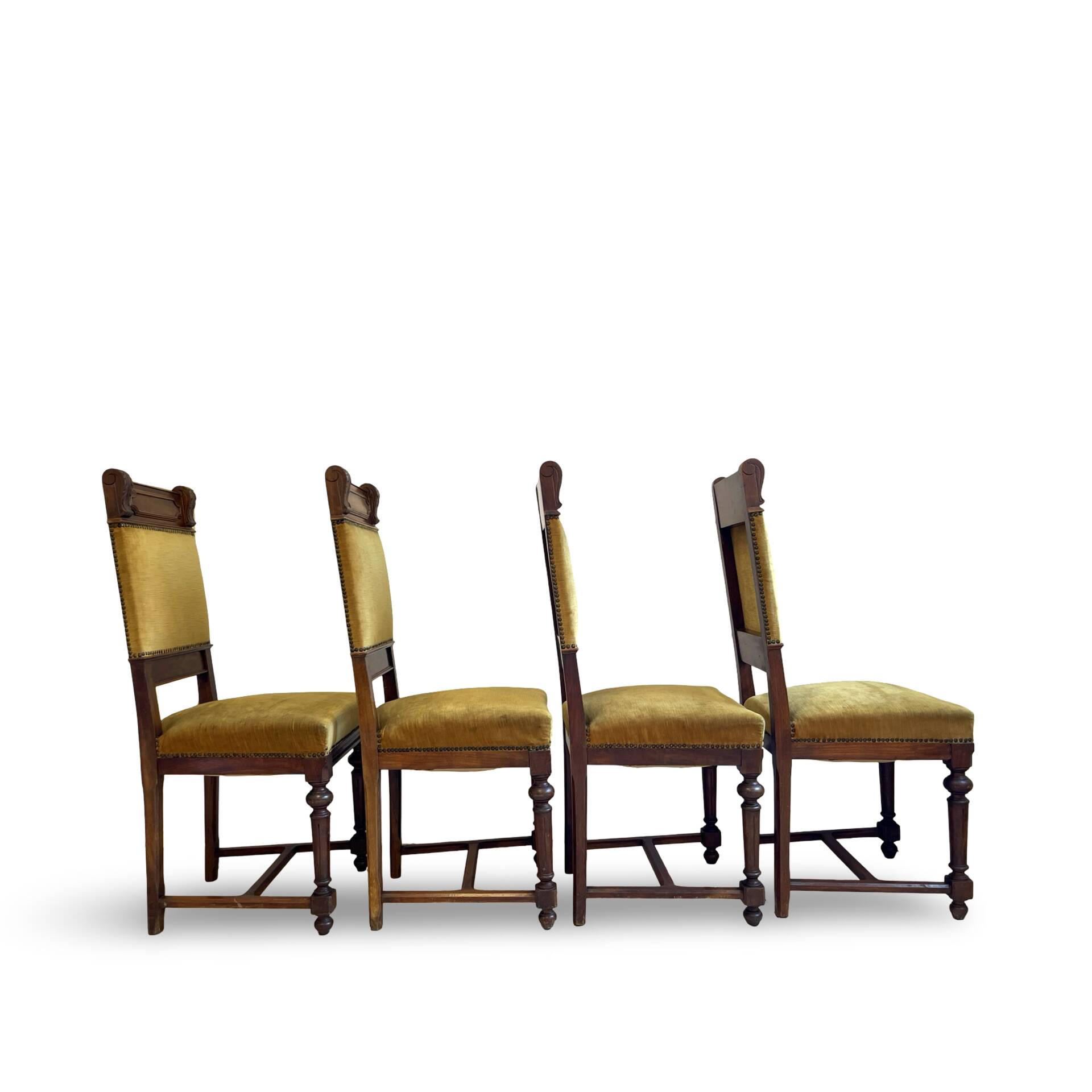 four Victorian dining chairs