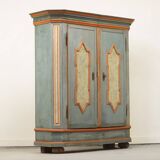 Folk art painted bridal armoire