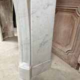 Louis XV style fireplace in white marble