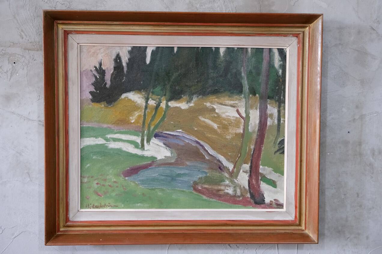 Hjalmar Lundström, Swedish Oil Painting, 1940s, Framed