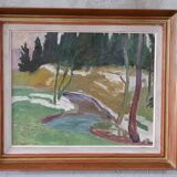 Hjalmar Lundström, Peinture à l’huile suédoise, années 1940, encadrée