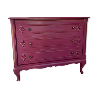 Baroque chest of drawers berry and bronze