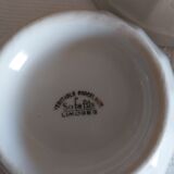 Antique white porcelain facet bowls