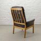 G-Möbel Chocolate Brown Leather Scandinavian Lounge Chair, Sweden, 1960s.