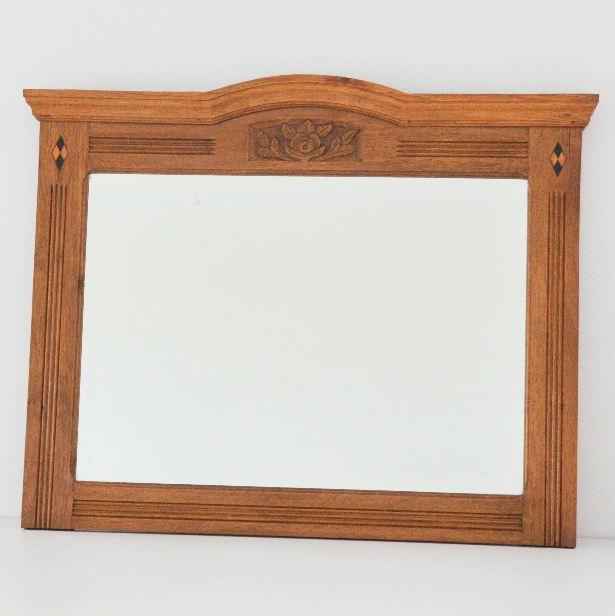 Grand miroir biseauté ancien vintage 1930