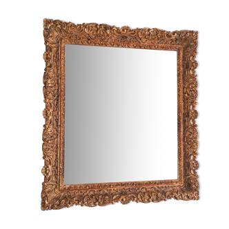 Bevelled trumeau mirror 60.5 x 51.5 cm