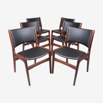 6 chaises du milieu du siècle par Erik Buch, modèle 89, années 1960, ensemble de 6