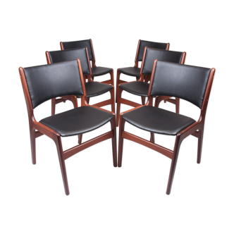 6 chaises du milieu du siècle par Erik Buch, modèle 89, années 1960, ensemble de 6