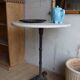 Table bistrot en marbre blanc