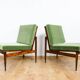 Paire de fauteuils verts du milieu du siècle 1965