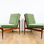 Paire de fauteuils verts du milieu du siècle 1965