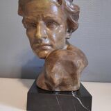 Bust of Mermoz in plaster by Giuseppe Carli (1915-1987)