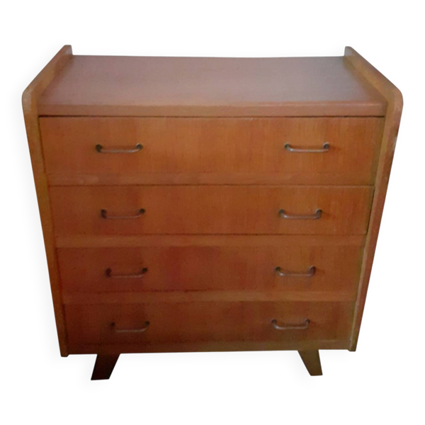 Commode vintage années 50/60 – 4 tiroirs – esprit moderniste