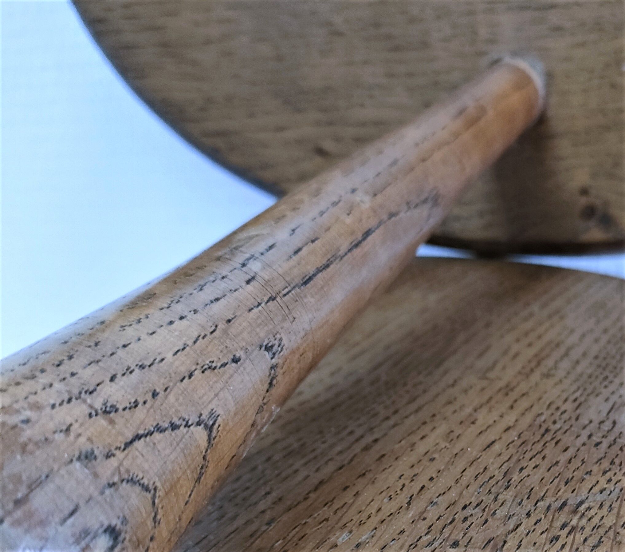 Pair of tripod stools feet solid wood solid wood vintage design