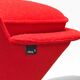 Pair of Cone Chair armchairs by Verner Panton for Vitra, red wool fabric.