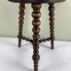 Signed turned wood tripod stool