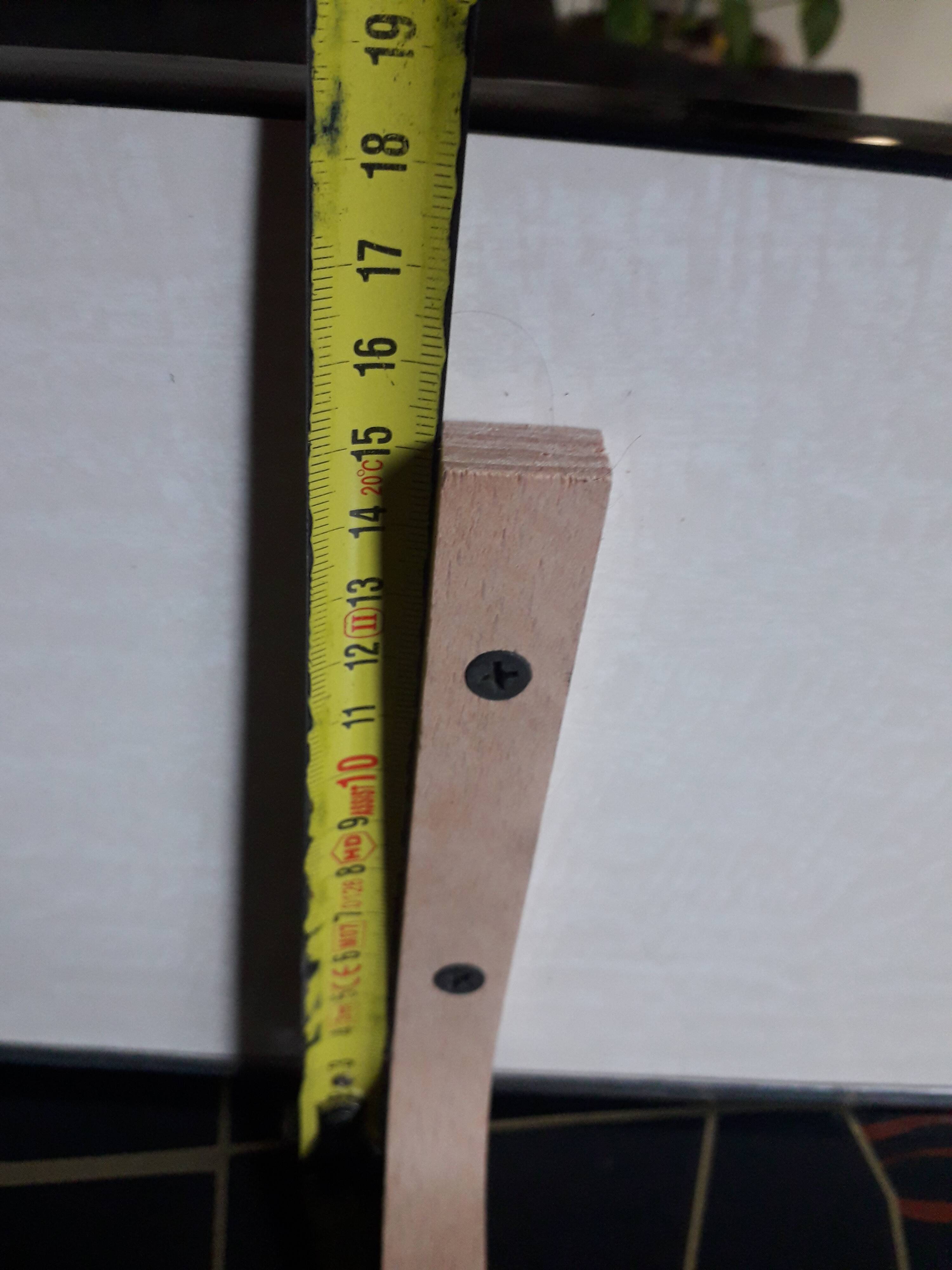 Vintage red formica shelf