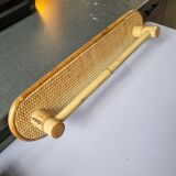 Bathroom wicker hooks and towel holder