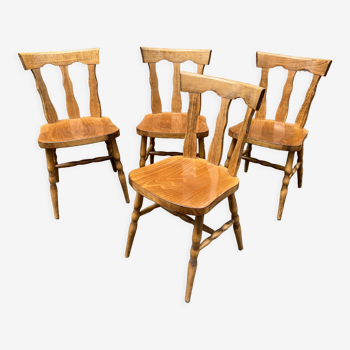 4 chaises café bistrot 80s baumann