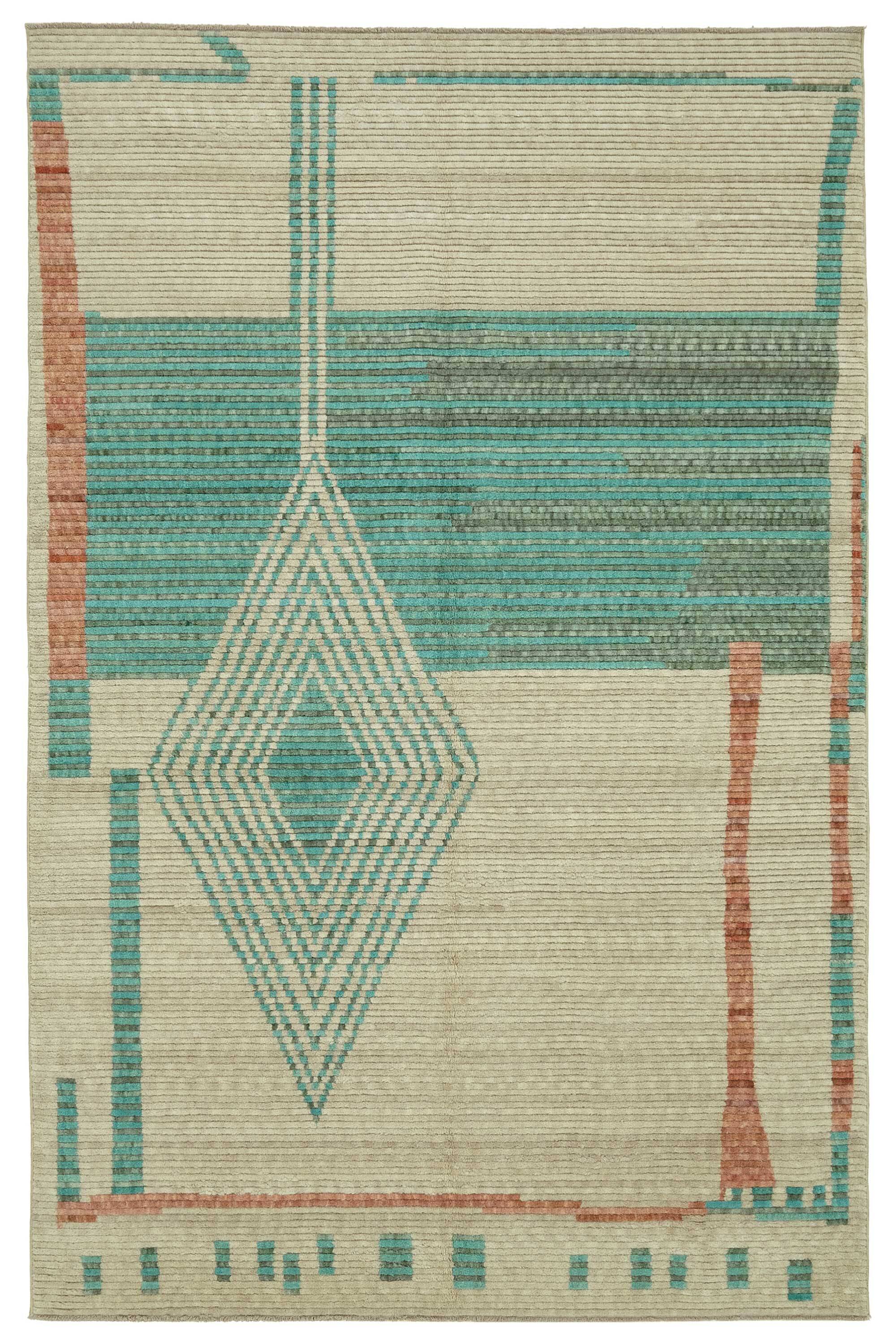 Turkish Handcrafted Loom Oushak Rug 197 cm x 300 cm